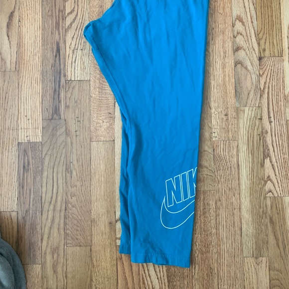 Nike Pants - Teal Nike Logo Cropped Leggings XL